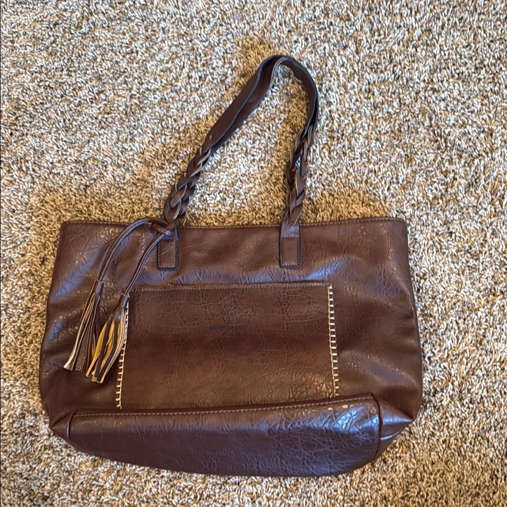 Brown Leather Tote Bag